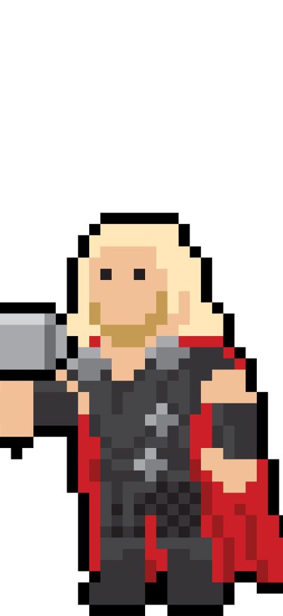 Fond d'écran iPhone Thor Pixel Art