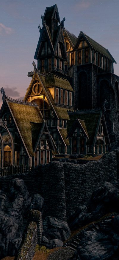 Fond d'écran iPhone Skyrim Buildings