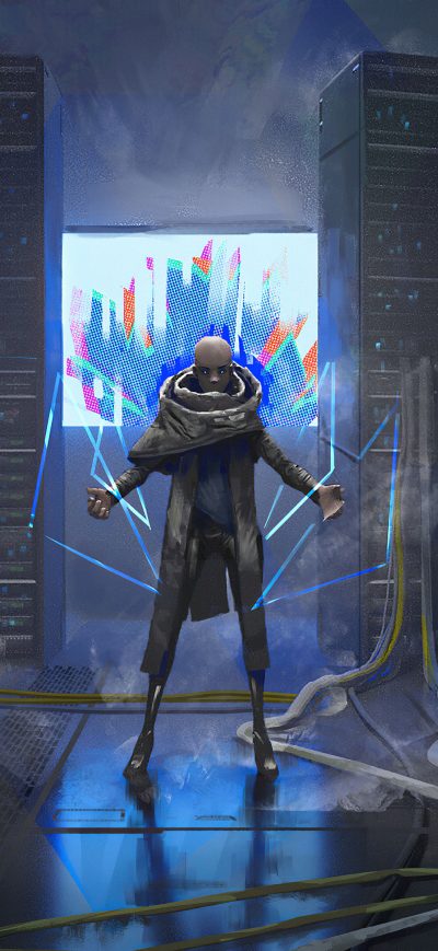 Fond d'écran Hack The World 4k sur iPhone