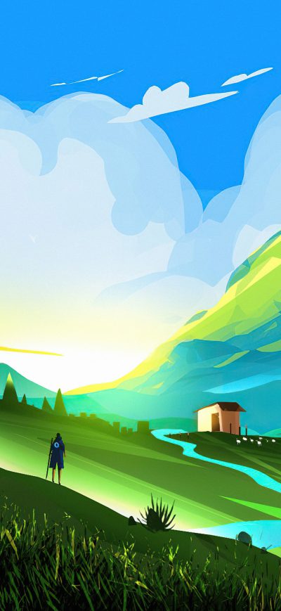 Fond d'écran iPhone Farmlands 4k