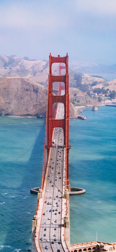 Fond d'écran iPhone San Francisco Bridge Aerial View 5k