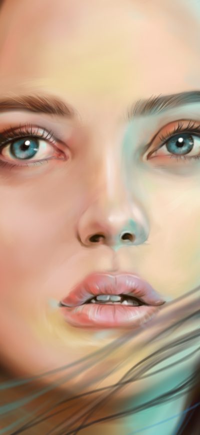 Fond d'écran iPhone Katherine Langford Digital Portrait