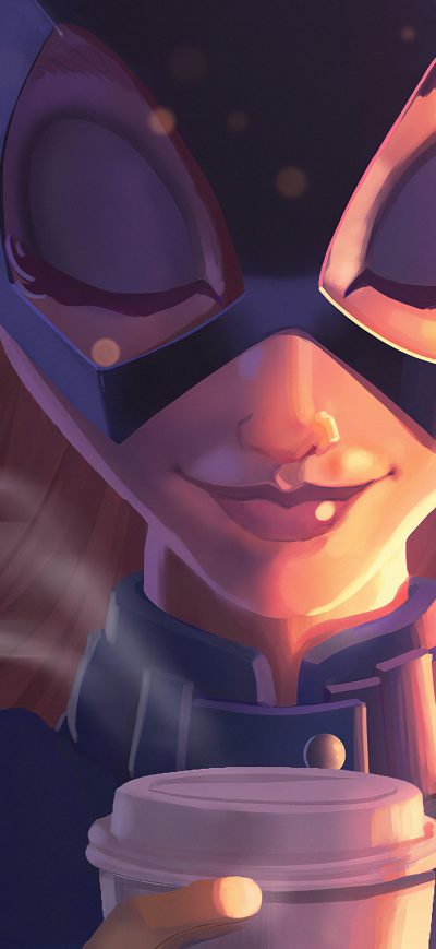 Fond d'écran iPhone Batgirl Coffe