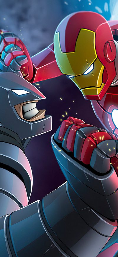 Fond d'écran iPhone Bat Man And Iron Man