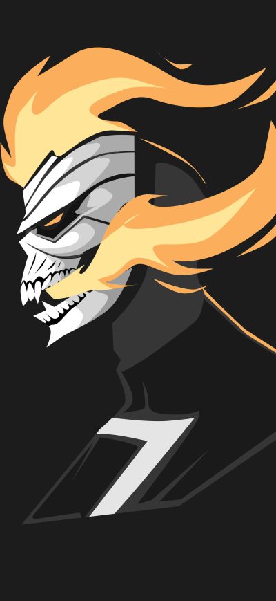 Fond d'écran iPhone Ghost Rider 4k Minimalism