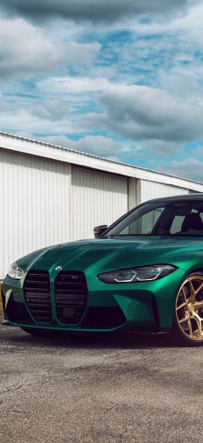 Fond d'écran iPhone Bmw M3 G80 Vossen Wheels 8k