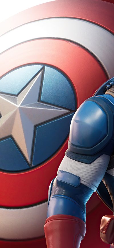 Fond d'écran iPhone Captain America Fortnite 2020