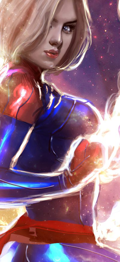 Fond d'écran iPhone Captain Marvel 2020 Artwork 4k