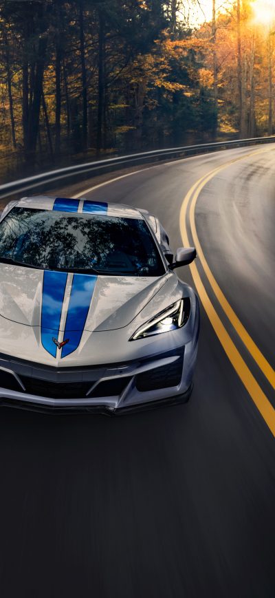 Fond d'écran iPhone Chevrolet Corvette E Ray Front 4k