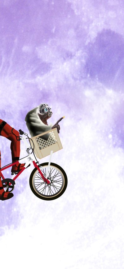 Fond d'écran iPhone Deadpool On Cycle