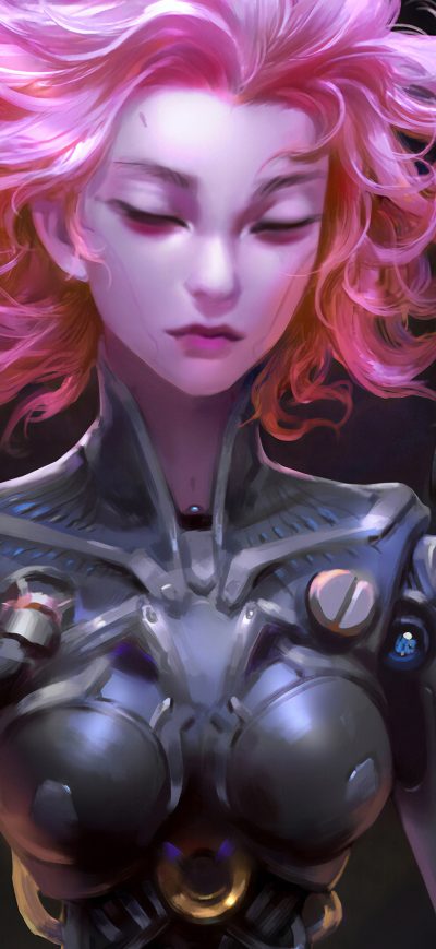 Fond d'écran iPhone Dva Overwatch Cyborg Girl