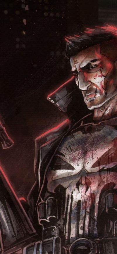 Fond d'écran iPhone The Punisher 4k Art