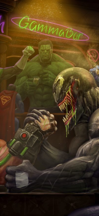 Fond d'écran iPhone Venom Vs Bane Arm Wrestling