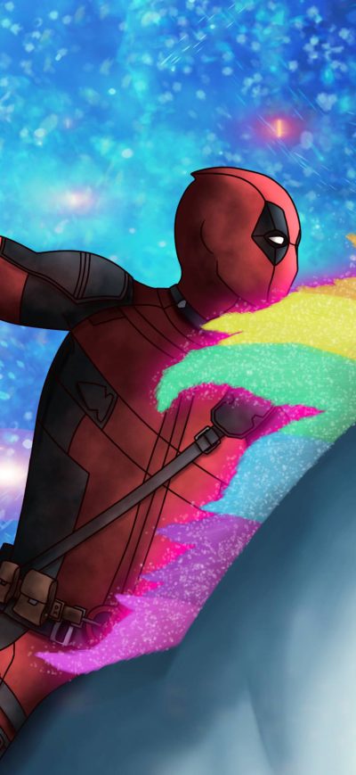 Fond d'écran iPhone Deadpool On Unicorn