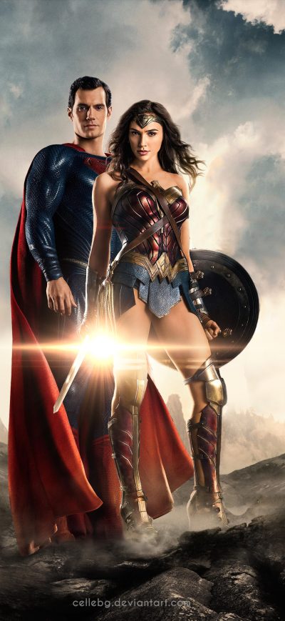 Fond d'écran iPhone Justice League Superman Wonder Woman 4k
