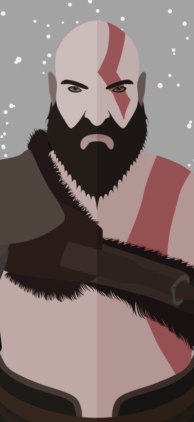 Fond d'écran iPhone God Of War Kratos Minimalist 4k
