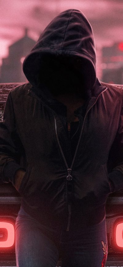 Fond d'écran iPhone Challenger Hoodie Anonymus Guy