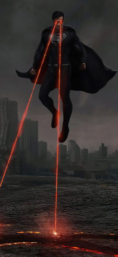 Fond d'écran iPhone Superman Synder Cut Black Suit 5k