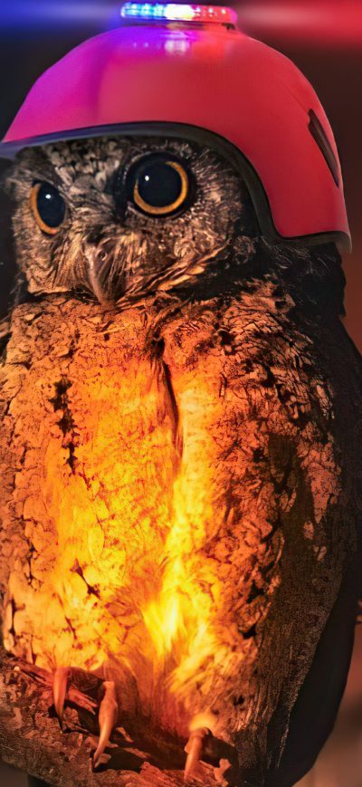 Fond d'écran iPhone Cop Owl 4k