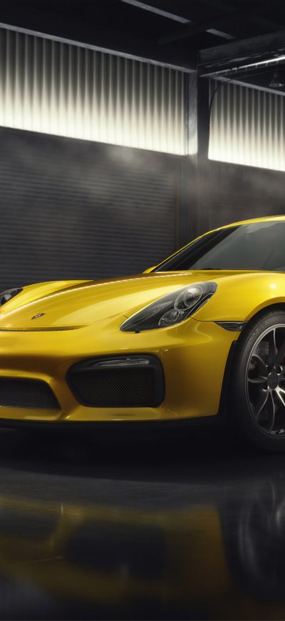 Fond d'écran iPhone Yellow Porsche 2019