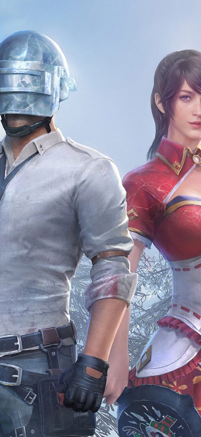 Fond d'écran iPhone Pubg Helmet Guy With Girl