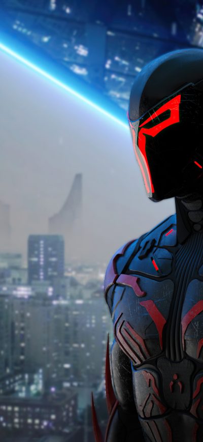 Fond d'écran iPhone Spiderman 2099 Cyber 5k