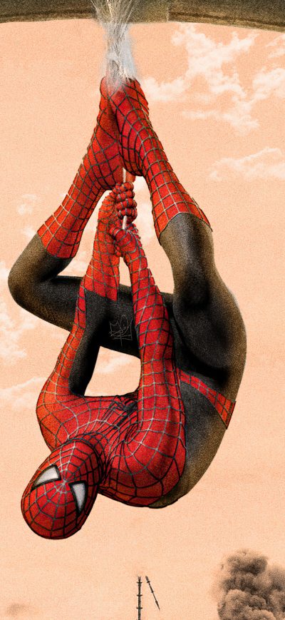 Fond d'écran iPhone Spider Verse Tobey Maguire Tom Holland Andrew Garfield