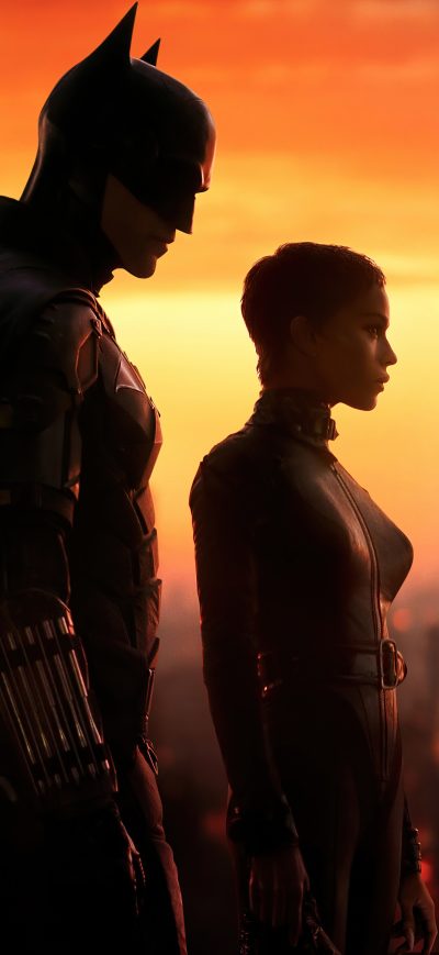 Fond d'écran iPhone Robert Pattinson As Batman And Zoe Kravitzs As Catwoman The Batman 2022 5k