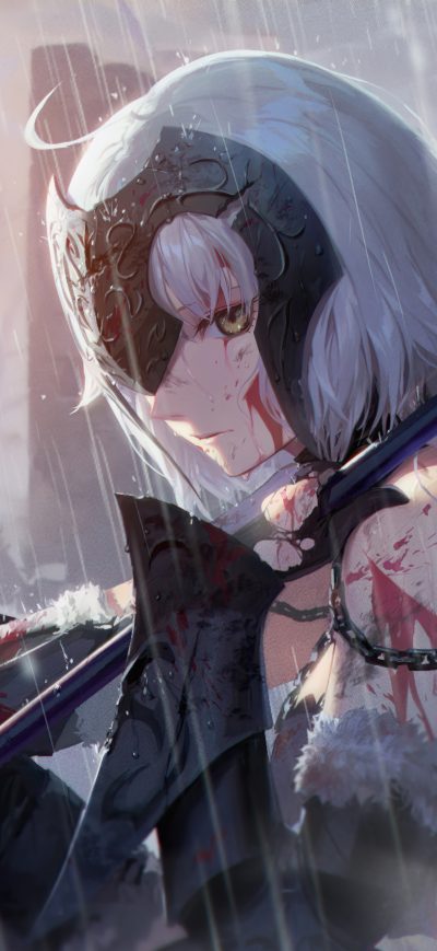 Fond d'écran iPhone Warrior Anime Girl 5k