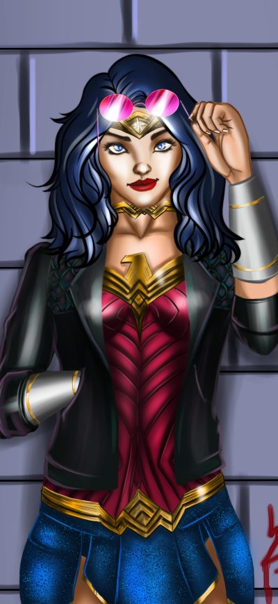 Fond d'écran WonderWoman 5k sur iPhone