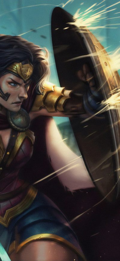 Fond d'écran iPhone 4k Wonder Woman Fanart
