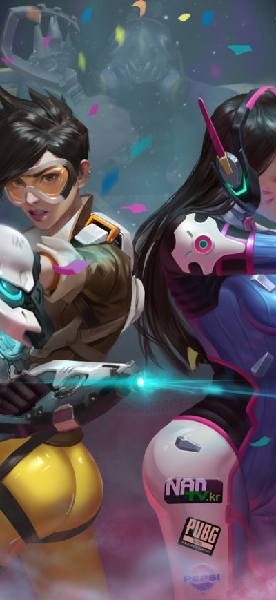 Fond d'écran iPhone Tracer Dva Overwatch Digital Art