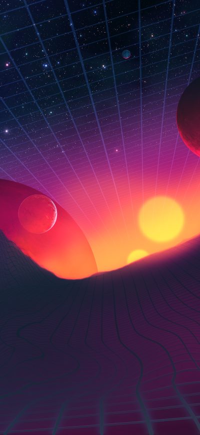 Fond d'écran iPhone Retro Space Art