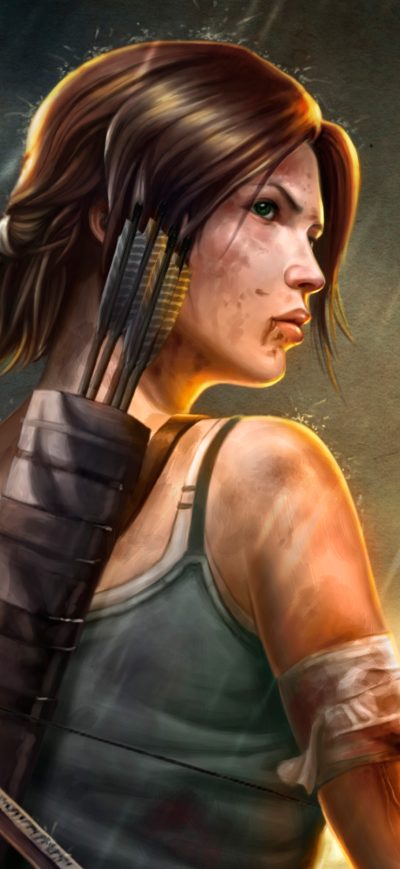 Fond d'écran iPhone Lara Croft Tomb Raider 4k Artwork
