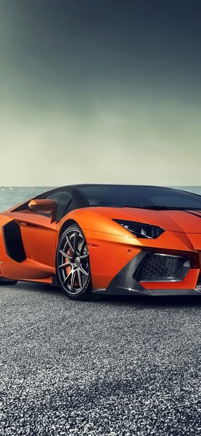 Fond d'écran Lamborghini Aventador V Zaragoza sur iPhone