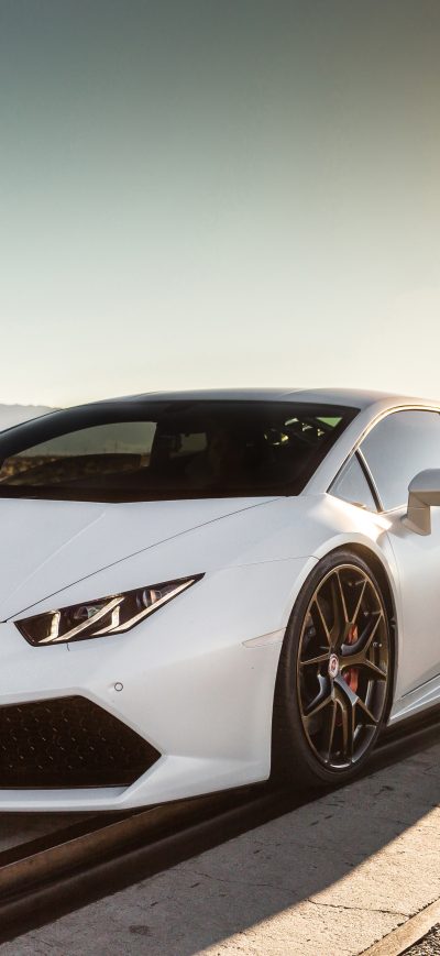 Fond d'écran iPhone White Lamborghini Huracan 5k 2018
