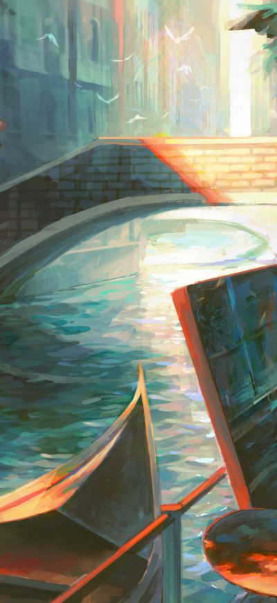 Fond d'écran Anime Girl Doing Paiting Artwork sur iPhone