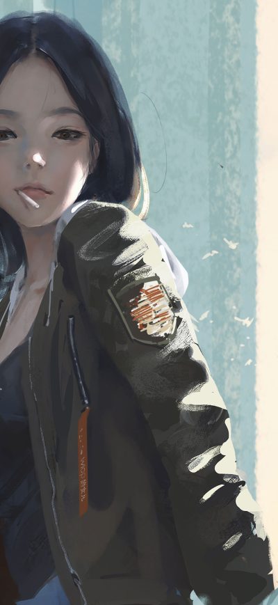 Fond d'écran iPhone Anime Biker Girl