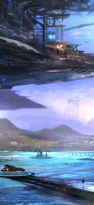 Fond d'écran iPhone Landscape Scifi 4k