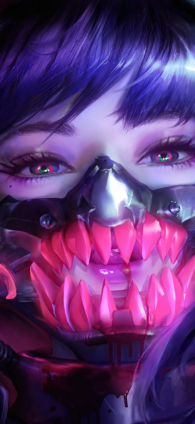 Fond d'écran iPhone Cyberpunk Fantasy 4k