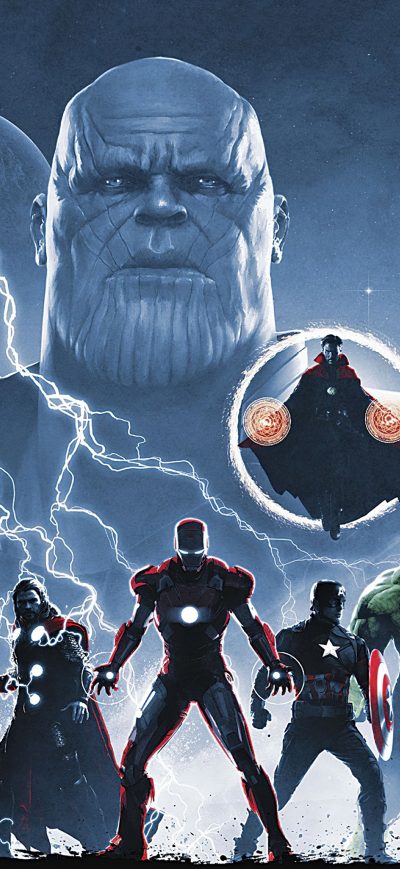 Fond d'écran iPhone Avengers Infinity Saga 4k
