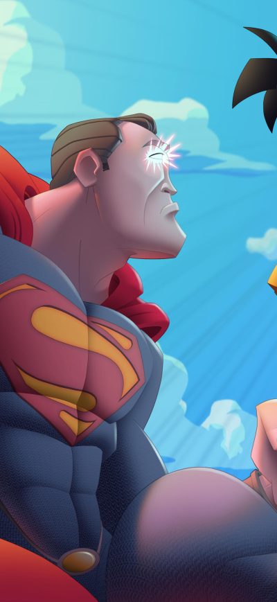 Fond d'écran iPhone Superman Vs Gokuh