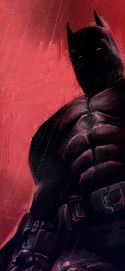 Fond d'écran iPhone Batman Red Background 4k
