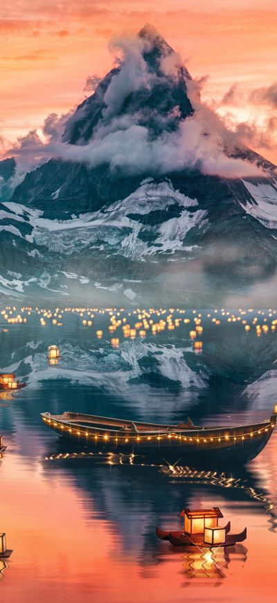 Fond d'écran Row Into The Lights 4k sur iPhone