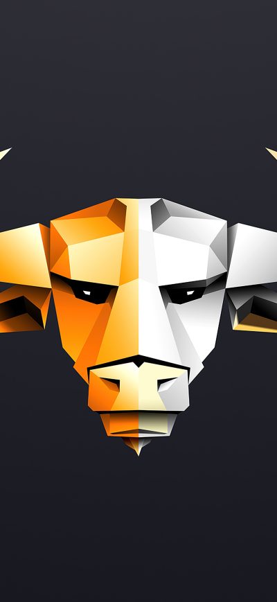 Fond d'écran iPhone Bull Minimal 4k