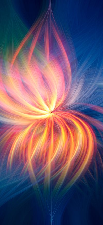 Fond d'écran Fireflower Abstract 4k 5k sur iPhone