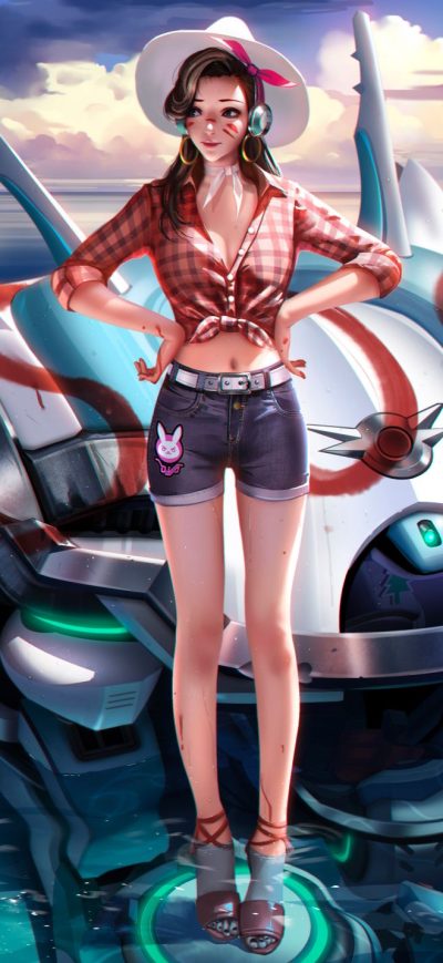 Fond d'écran iPhone Dva Overwatch Artwork 2017