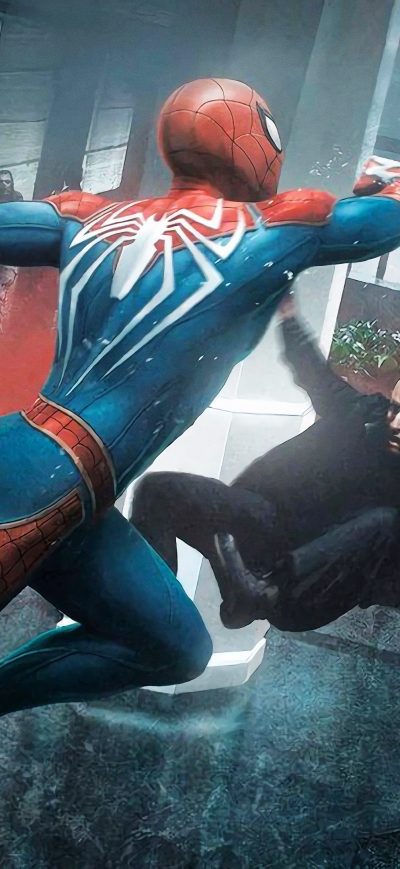 Fond d'écran iPhone Spiderman Ps4 Fight 4k
