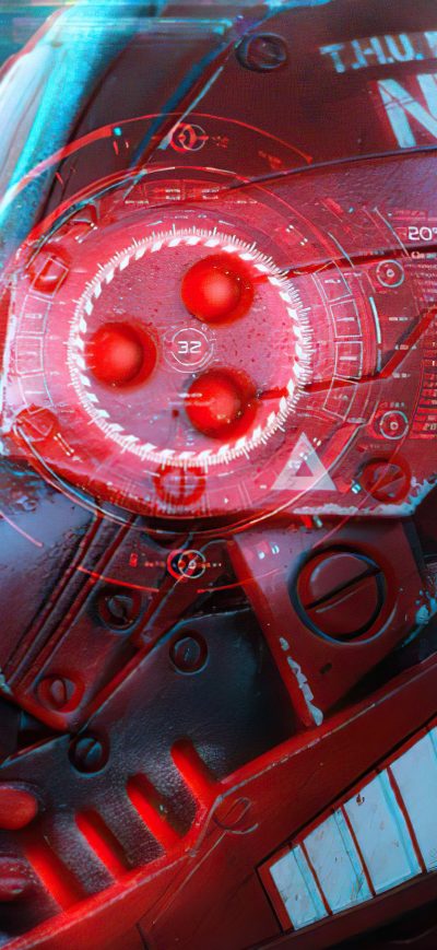 Fond d'écran iPhone Cyberpunk Robo Mask 4k
