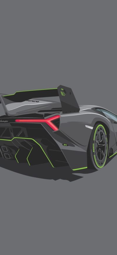 Fond d'écran Lamborghini Minimalism Art sur iPhone